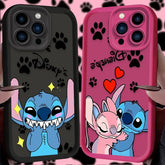 Disney Stitch Angel Silicone Phone Case for iPhone
